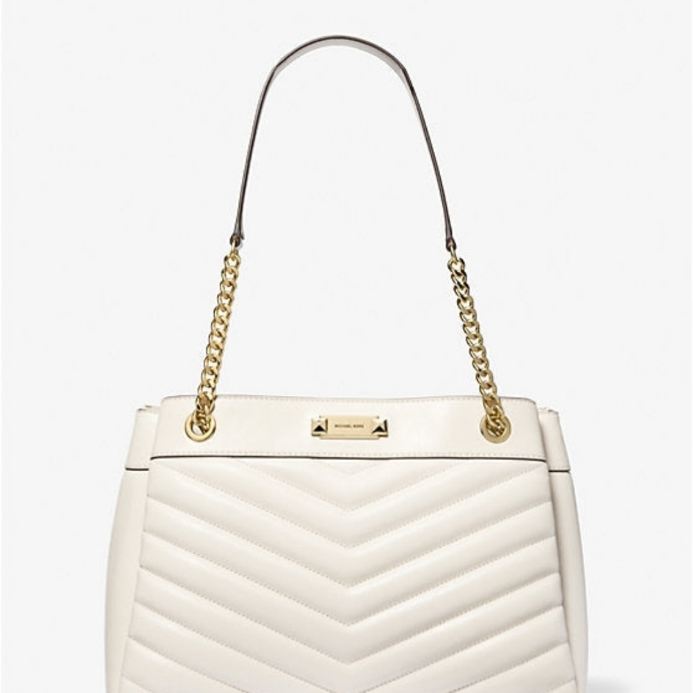 MICHAEL KORS WHITNEY MEDIUM QUILTED Tote bag OPTIC WHITE